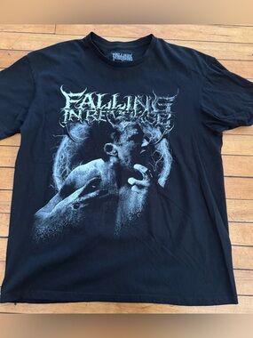 Falling in Reverse Tour shirt 2025 black graphic double sided band tee size L